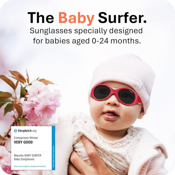 Mausito BABY sunglasses 0-24 months | Flexible BPA-Free infant sunglasses with adjustable strap | 100% UV Protection Sunnies