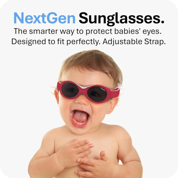 Mausito BABY sunglasses 0-24 months | Flexible BPA-Free infant sunglasses with adjustable strap | 100% UV Protection Sunnies