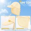 Adjustable Baby Sun Hats with UPF50+ & Neck Flap Protection - Perfect Swim & Play Toddler Hat for Girls & Boys