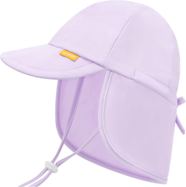 Adjustable Baby Sun Hats with UPF50+ & Neck Flap Protection - Perfect Swim & Play Toddler Hat for Girls & Boys