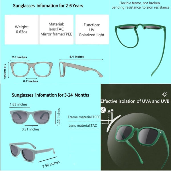 688c39d32009e4059125c9986354c941cad32f8ad875034c27b10.jpg Baby Sun Hat Toddler Kids Boys Girls Wide Brim Beach Hats with Sunglasses UPF 50+ Plain Caps with Neck Flap