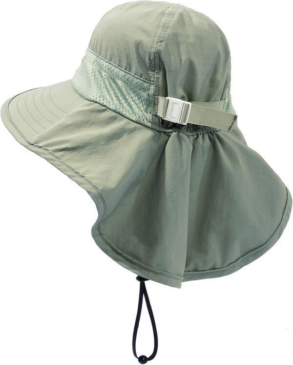 688c39efbbca64e5645363ab8ab2d6c661812fb72c34307e7ece4.jpg Baby Sun Hat Toddler Kids Boys Girls Wide Brim Beach Hats with Sunglasses UPF 50+ Plain Caps with Neck Flap