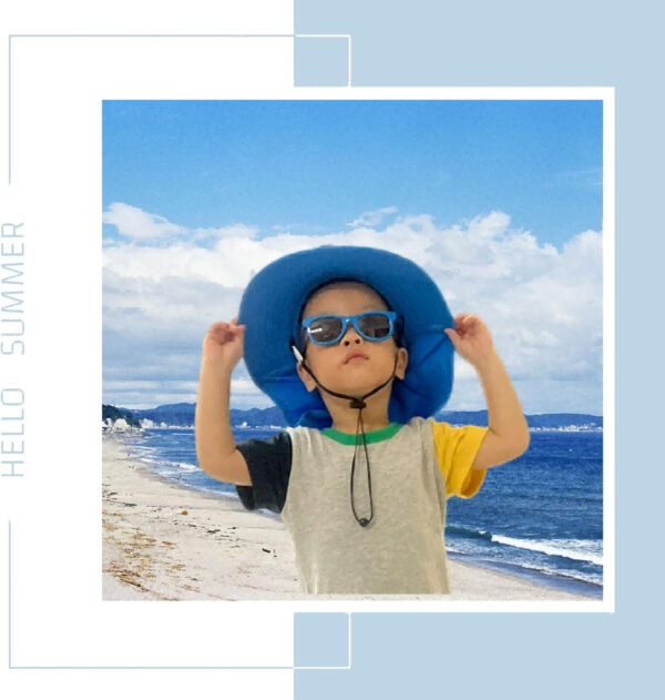 688c3a0d81a88c4c1cabcd083f22367df04bf3b3f87b75bdfd139.jpg Baby Sun Hat Toddler Kids Boys Girls Wide Brim Beach Hats with Sunglasses UPF 50+ Plain Caps with Neck Flap