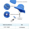 688c3a11bd67e8ba2498d9769d6fad8aeeb5e9e26153d17aaade4.jpg Baby Sun Hat Toddler Kids Boys Girls Wide Brim Beach Hats with Sunglasses UPF 50+ Plain Caps with Neck Flap