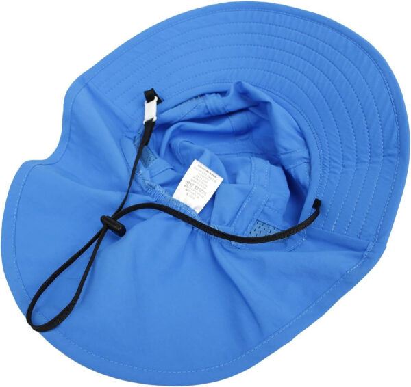 688c3a13c0db9175e2bac7754da170bbacdc083d3fe63ceebda58.jpg Baby Sun Hat Toddler Kids Boys Girls Wide Brim Beach Hats with Sunglasses UPF 50+ Plain Caps with Neck Flap