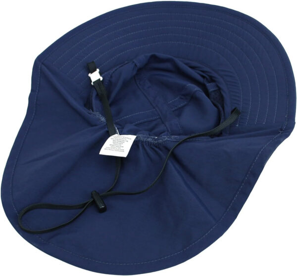 688c3a1cb4a69a0387ba955e50d998795a97bac10216a46f320d7.jpg Baby Sun Hat Toddler Kids Boys Girls Wide Brim Beach Hats with Sunglasses UPF 50+ Plain Caps with Neck Flap