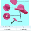 688c3a218e5e9089b2b43cc36bc86631110a2e534ae1d4a7b50e1.jpg Baby Sun Hat Toddler Kids Boys Girls Wide Brim Beach Hats with Sunglasses UPF 50+ Plain Caps with Neck Flap