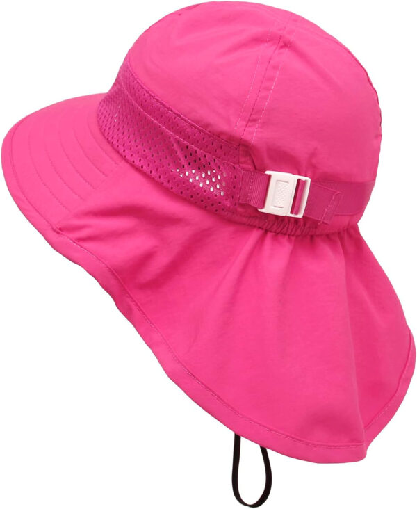 688c3a23521415907a81001756392e0f2b80876a8d0f5cc8853e3.jpg Baby Sun Hat Toddler Kids Boys Girls Wide Brim Beach Hats with Sunglasses UPF 50+ Plain Caps with Neck Flap