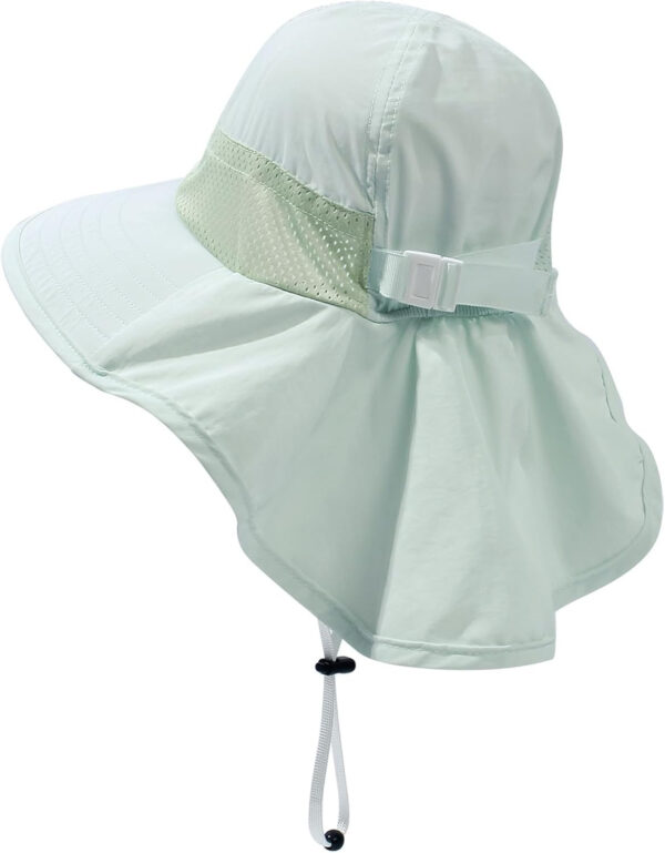 688c3a2fe51d8fa51c64e06b9c51f55404799f615c1bf008158d2.jpg Baby Sun Hat Toddler Kids Boys Girls Wide Brim Beach Hats with Sunglasses UPF 50+ Plain Caps with Neck Flap