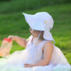 Baby & Toddler Wide Brim Sun Hats UPF 50+ Sun Protection Bucket Cap Cute Adjustable Hat in Seersucker