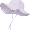 Baby & Toddler Wide Brim Sun Hats UPF 50+ Sun Protection Bucket Cap Cute Adjustable Hat in Seersucker