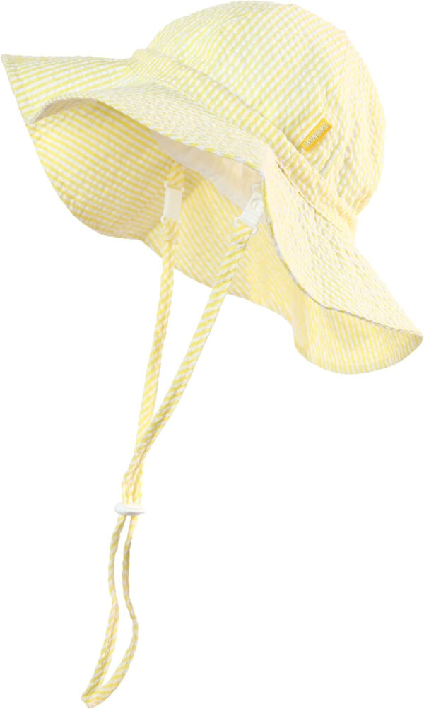 Baby & Toddler Wide Brim Sun Hats UPF 50+ Sun Protection Bucket Cap Cute Adjustable Hat in Seersucker
