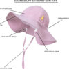 Baby & Toddler Wide Brim Sun Hats UPF 50+ Sun Protection Bucket Cap Cute Adjustable Hat in Seersucker