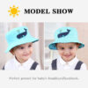 JANGANNSA Dinosaur Baby Boys Sun Hat Cotton Toddler Girls Bucket Hats Summer Sun Protect Cap for Kids