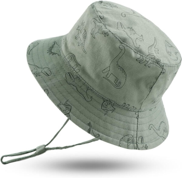 JANGANNSA Dinosaur Baby Boys Sun Hat Cotton Toddler Girls Bucket Hats Summer Sun Protect Cap for Kids