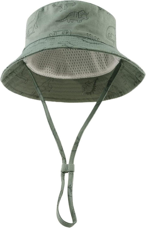 JANGANNSA Dinosaur Baby Boys Sun Hat Cotton Toddler Girls Bucket Hats Summer Sun Protect Cap for Kids