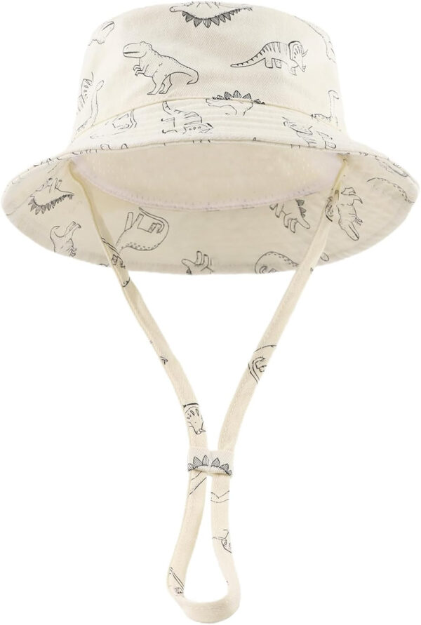 JANGANNSA Dinosaur Baby Boys Sun Hat Cotton Toddler Girls Bucket Hats Summer Sun Protect Cap for Kids