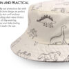 JANGANNSA Dinosaur Baby Boys Sun Hat Cotton Toddler Girls Bucket Hats Summer Sun Protect Cap for Kids