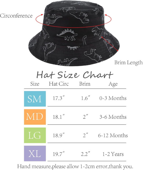 JANGANNSA Dinosaur Baby Boys Sun Hat Cotton Toddler Girls Bucket Hats Summer Sun Protect Cap for Kids