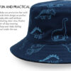 JANGANNSA Dinosaur Baby Boys Sun Hat Cotton Toddler Girls Bucket Hats Summer Sun Protect Cap for Kids