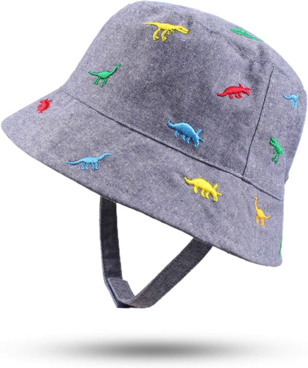 JANGANNSA Dinosaur Baby Boys Sun Hat Cotton Toddler Girls Bucket Hats Summer Sun Protect Cap for Kids