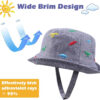 JANGANNSA Dinosaur Baby Boys Sun Hat Cotton Toddler Girls Bucket Hats Summer Sun Protect Cap for Kids