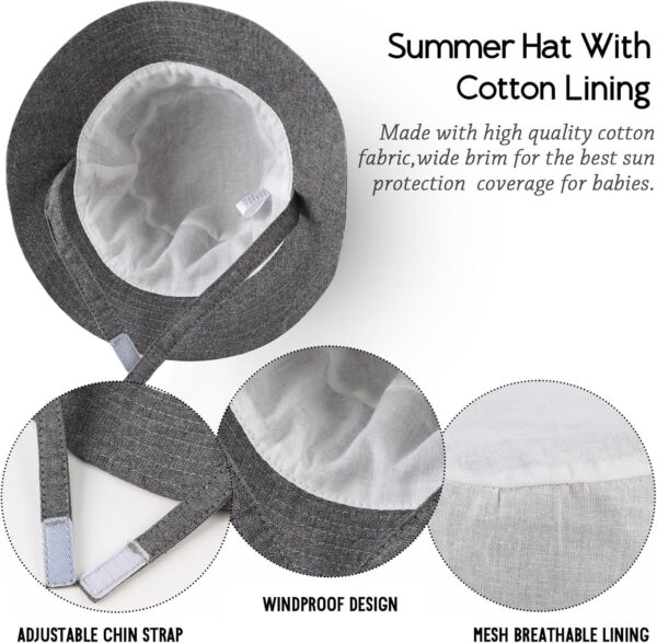 JANGANNSA Dinosaur Baby Boys Sun Hat Cotton Toddler Girls Bucket Hats Summer Sun Protect Cap for Kids