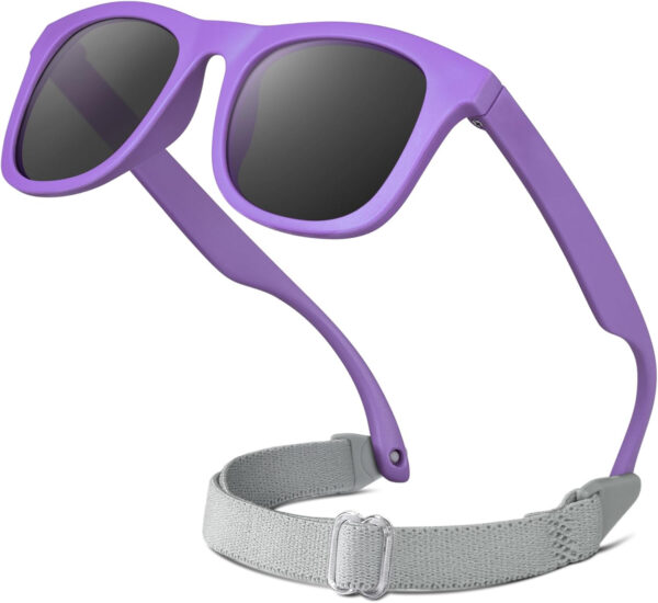 RIVBOS Baby Sunglasses Boys&Girls with Strap UV400 Polarized Flexible for Toddler,Infant and Newborn(0-24month) RBK0231