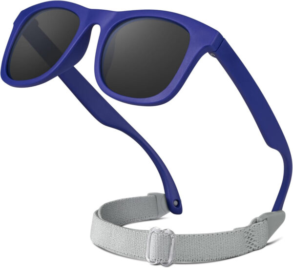 RIVBOS Baby Sunglasses Boys&Girls with Strap UV400 Polarized Flexible for Toddler,Infant and Newborn(0-24month) RBK0231