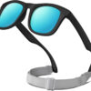 RIVBOS Baby Sunglasses Boys&Girls with Strap UV400 Polarized Flexible for Toddler,Infant and Newborn(0-24month) RBK0231