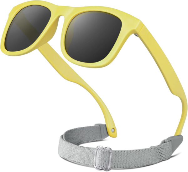 RIVBOS Baby Sunglasses Boys&Girls with Strap UV400 Polarized Flexible for Toddler,Infant and Newborn(0-24month) RBK0231