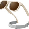 RIVBOS Baby Sunglasses Boys&Girls with Strap UV400 Polarized Flexible for Toddler,Infant and Newborn(0-24month) RBK0231