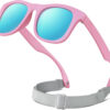 RIVBOS Baby Sunglasses Boys&Girls with Strap UV400 Polarized Flexible for Toddler,Infant and Newborn(0-24month) RBK0231