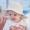 HONGTEYA Baby Sun Hat Toddler Girl Beach Hat Adjustable Outdoor Summer Hat UPF 50+ Sun Protection Wide Brim Infant Kids