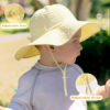 HONGTEYA Baby Sun Hat Toddler Girl Beach Hat Adjustable Outdoor Summer Hat UPF 50+ Sun Protection Wide Brim Infant Kids
