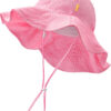 HONGTEYA Baby Sun Hat Toddler Girl Beach Hat Adjustable Outdoor Summer Hat UPF 50+ Sun Protection Wide Brim Infant Kids
