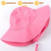 HONGTEYA Baby Sun Hat Toddler Girl Beach Hat Adjustable Outdoor Summer Hat UPF 50+ Sun Protection Wide Brim Infant Kids