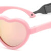 COASION Baby's First Sunglasses with Strap, Unbreakable Polarized Newborn Infant Heart Sunglasses for Ages 0-24 Months