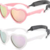 COASION Baby's First Sunglasses with Strap, Unbreakable Polarized Newborn Infant Heart Sunglasses for Ages 0-24 Months