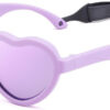 COASION Baby's First Sunglasses with Strap, Unbreakable Polarized Newborn Infant Heart Sunglasses for Ages 0-24 Months