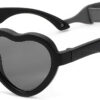 COASION Baby's First Sunglasses with Strap, Unbreakable Polarized Newborn Infant Heart Sunglasses for Ages 0-24 Months