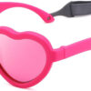 COASION Baby's First Sunglasses with Strap, Unbreakable Polarized Newborn Infant Heart Sunglasses for Ages 0-24 Months