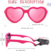 COASION Baby's First Sunglasses with Strap, Unbreakable Polarized Newborn Infant Heart Sunglasses for Ages 0-24 Months