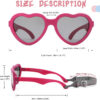 COASION Baby's First Sunglasses with Strap, Unbreakable Polarized Newborn Infant Heart Sunglasses for Ages 0-24 Months