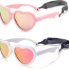 COASION Baby's First Sunglasses with Strap, Unbreakable Polarized Newborn Infant Heart Sunglasses for Ages 0-24 Months