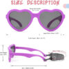 COASION Baby's First Sunglasses with Strap, Unbreakable Polarized Newborn Infant Heart Sunglasses for Ages 0-24 Months