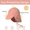 2 Pack Baby Sun Hats UPF 50+ Toddler Beach Hat for Girls Boys 0-4 Years