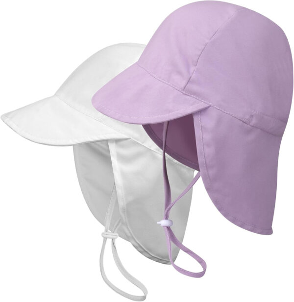 2 Pack Baby Sun Hats UPF 50+ Toddler Beach Hat for Girls Boys 0-4 Years