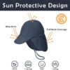2 Pack Baby Sun Hats UPF 50+ Toddler Beach Hat for Girls Boys 0-4 Years