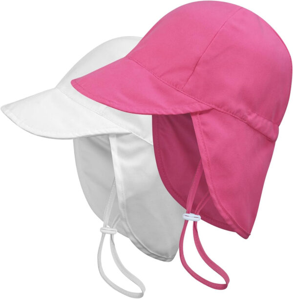 2 Pack Baby Sun Hats UPF 50+ Toddler Beach Hat for Girls Boys 0-4 Years